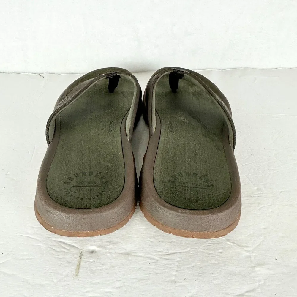 Grundens Men's Fishfinder Sandals Size 12 Dark Brown Waterproof